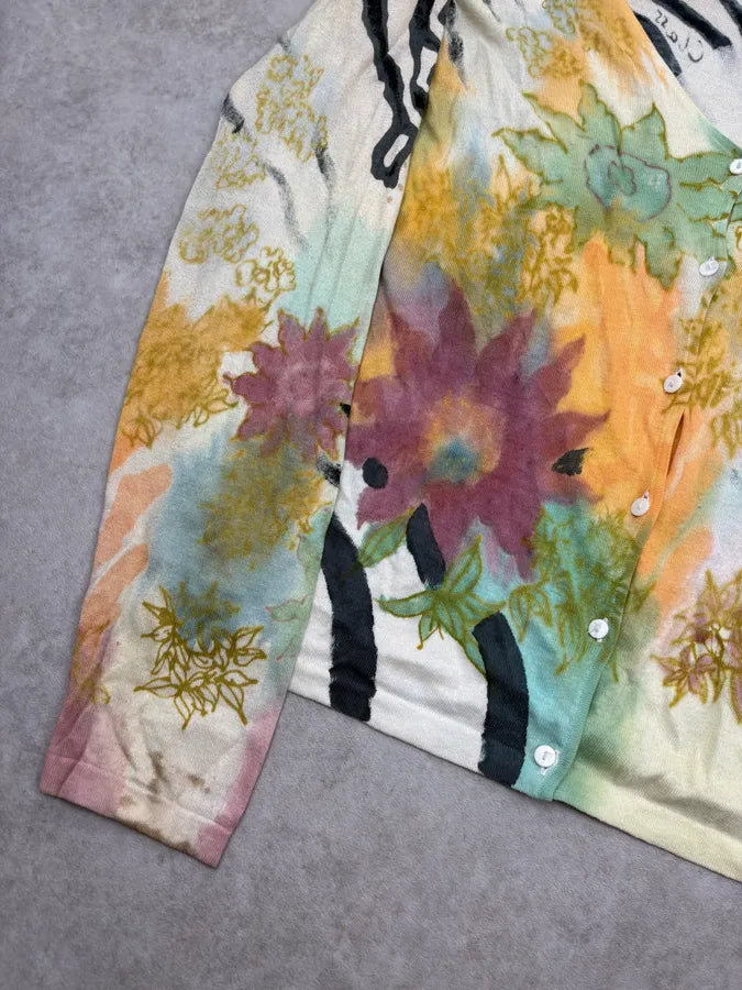 SS2000 Roberto CavalliClass Psychedelic Floral & Zebra Cardigan nWQVGUX 7