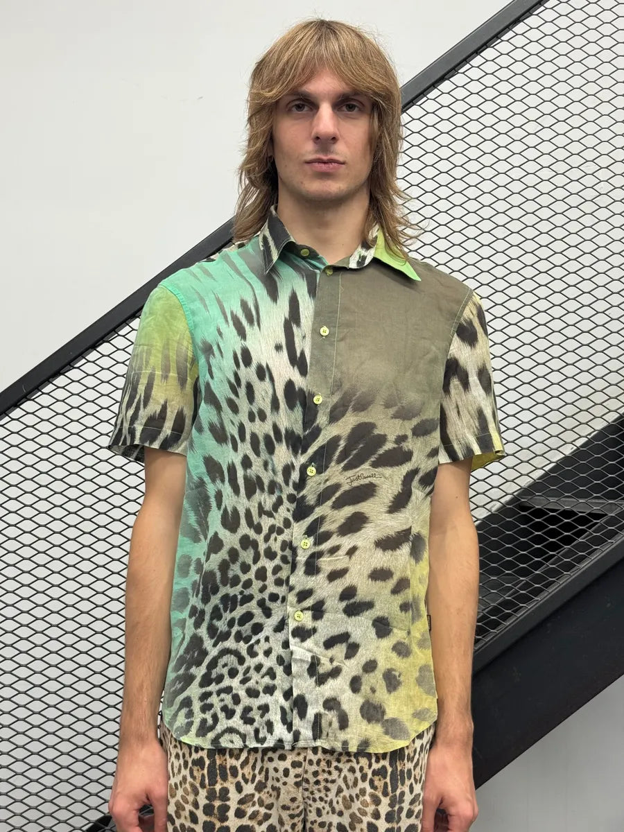 2000s Cavalli Psychedelic Leopard Multicolor Shirt LtSruho 1