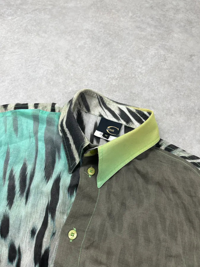 2000s Cavalli Psychedelic Leopard Multicolor Shirt LtSruho 3