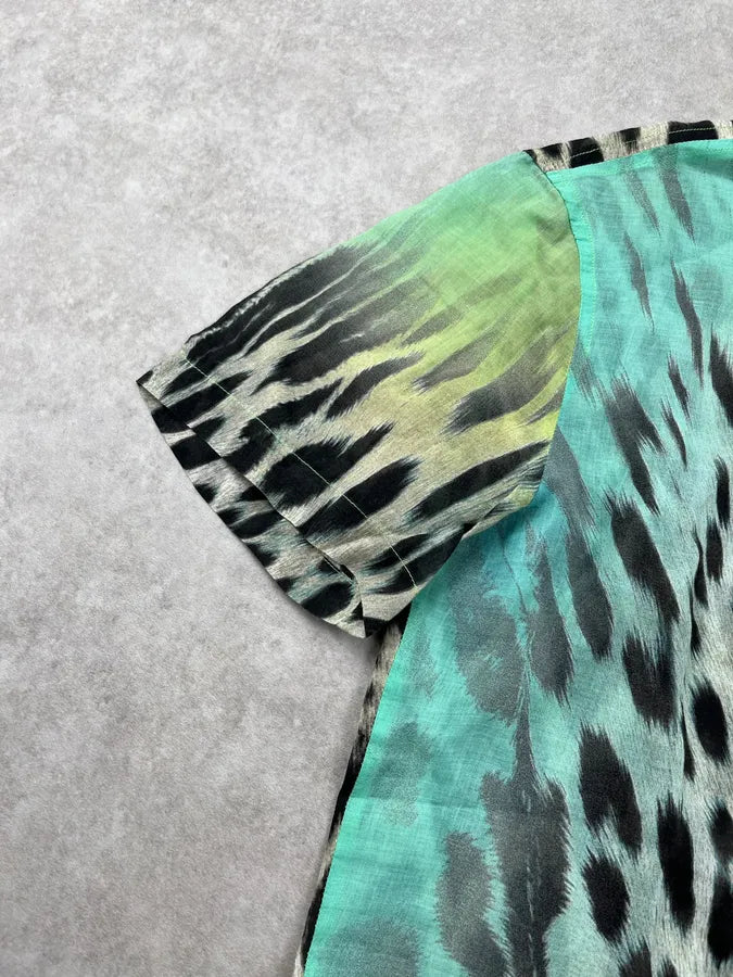 2000s Cavalli Psychedelic Leopard Multicolor Shirt LtSruho 4