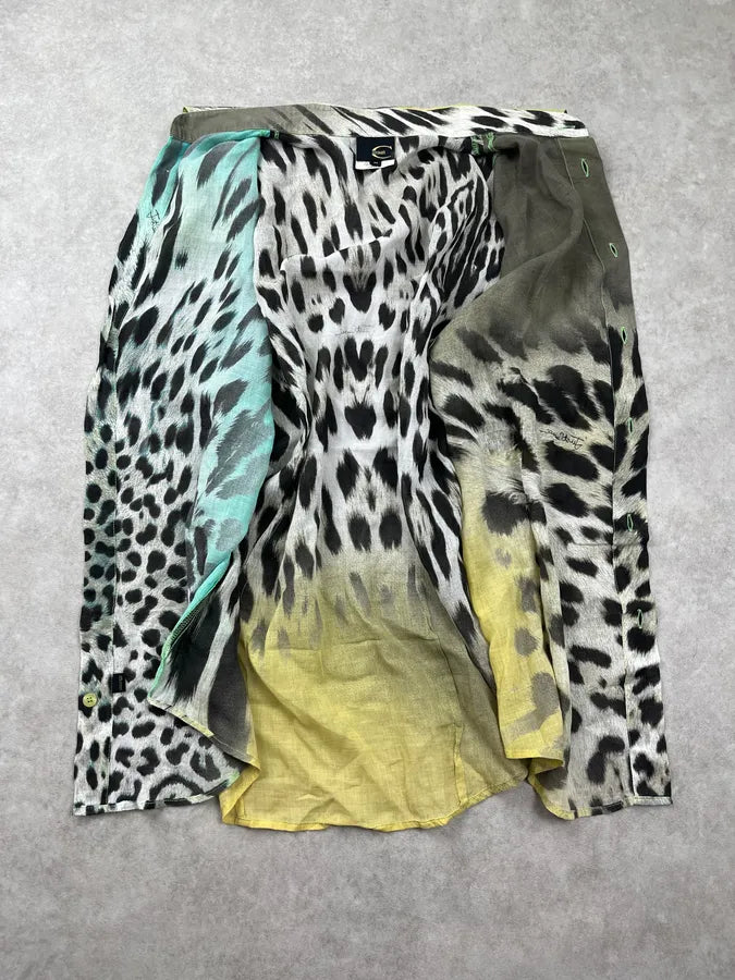 2000s Cavalli Psychedelic Leopard Multicolor Shirt LtSruho 7