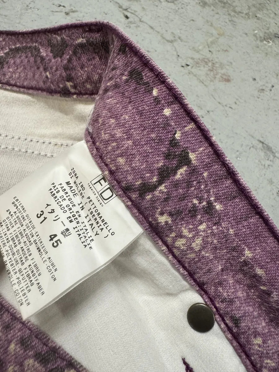 2000s Cavalli Purple Snakeskin Effect Python Pants EJedTqk 8