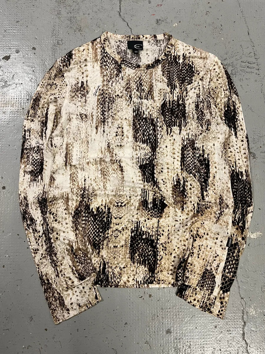 2000s Cavalli Python Elevated Beige Longsleeves sjrMbZz 0
