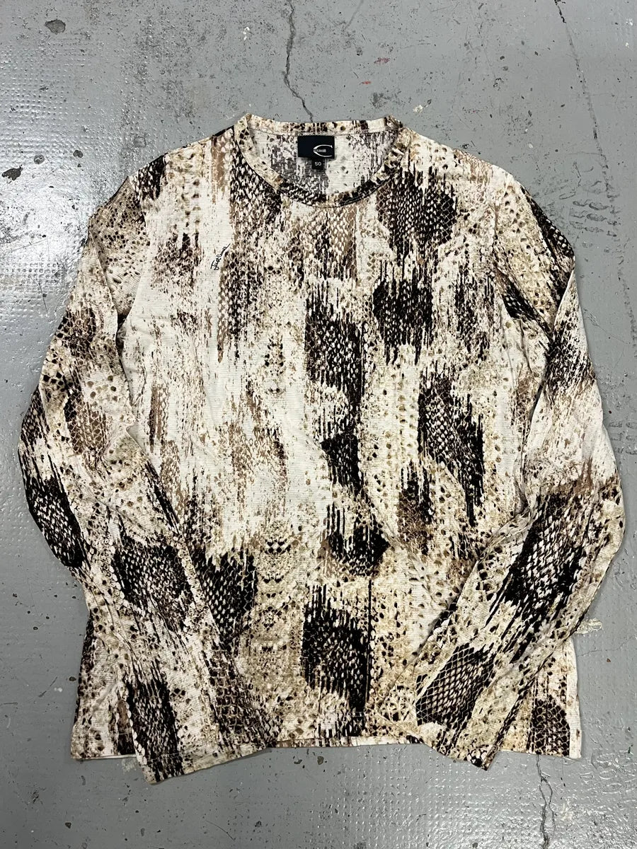 2000s Cavalli Python Elevated Beige Longsleeves sjrMbZz 3