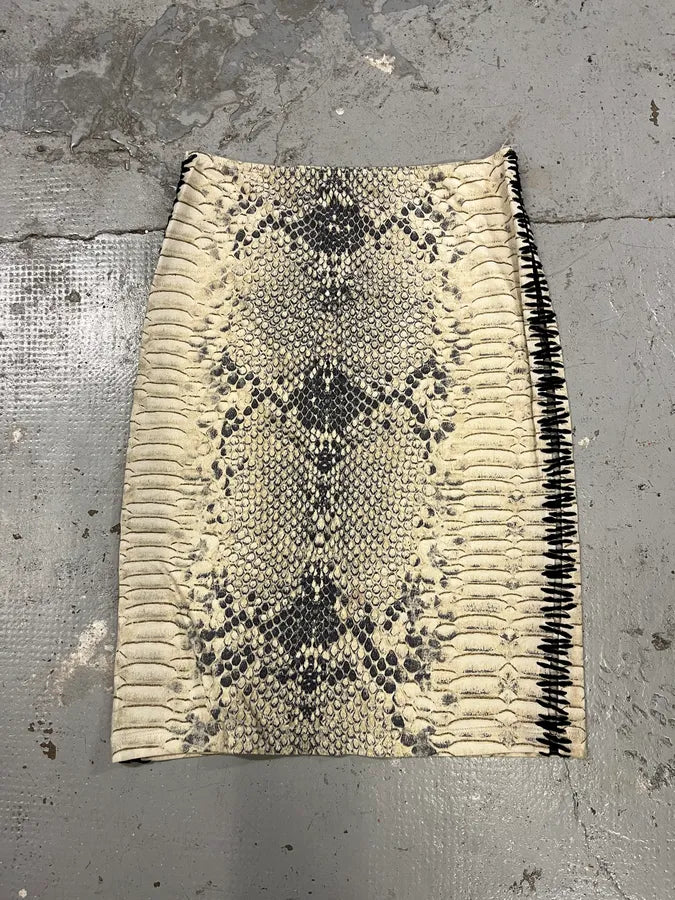 2000s Cavalli Python Exotic Print Skirt gMKYJmj 0