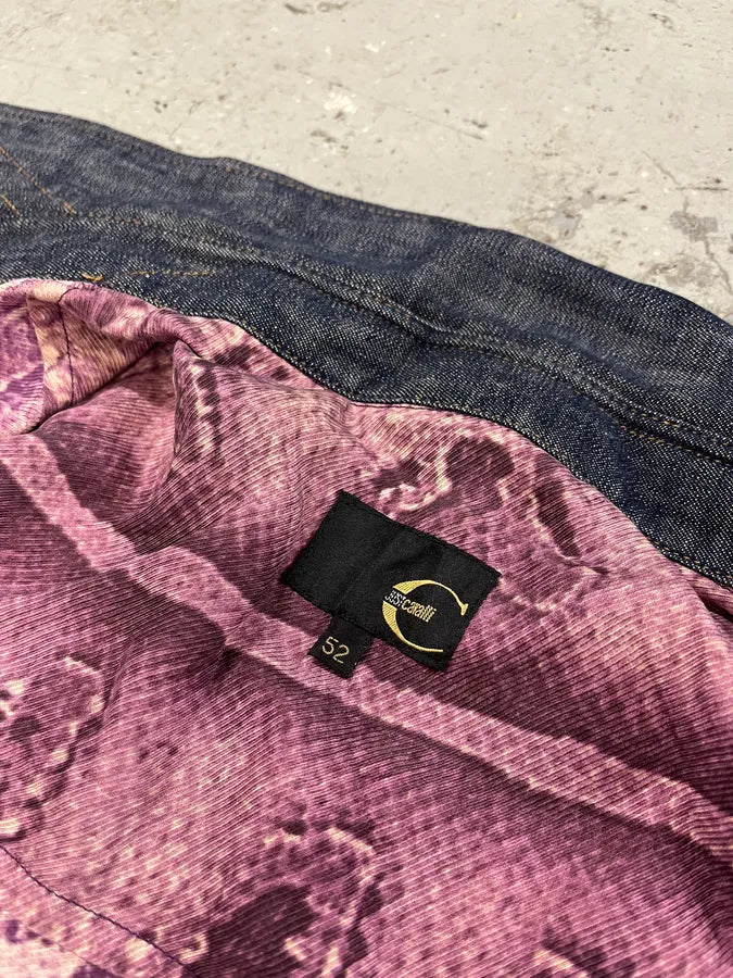 2000s Cavalli Python Purple Effect Denim Shirt wRxoNWm 7