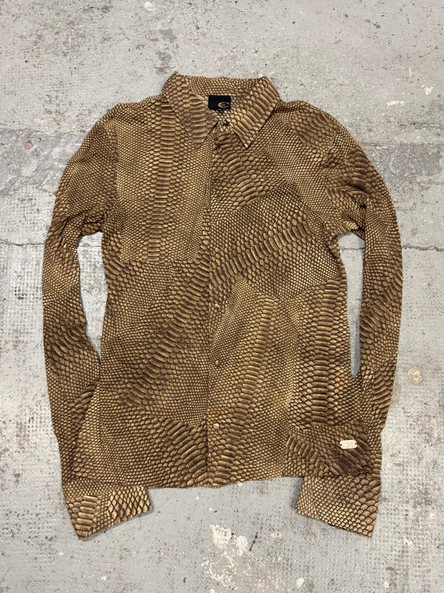 2000s Cavalli Python Skin Effect Shirt tuLSkjC 2