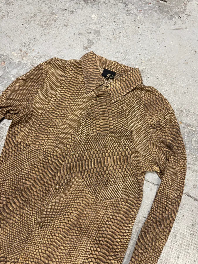 2000s Cavalli Python Skin Effect Shirt tuLSkjC 3