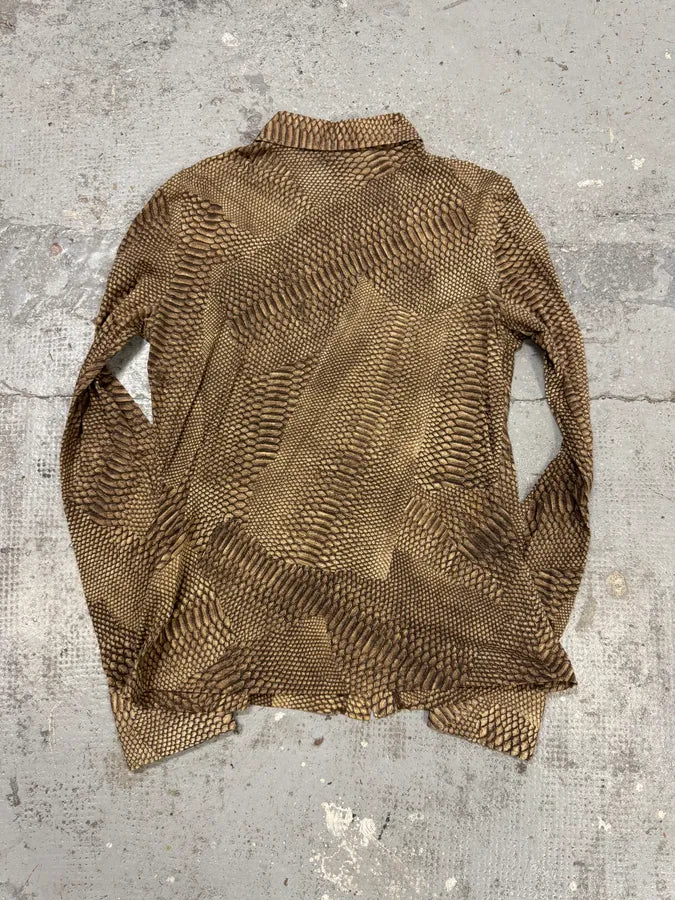 2000s Cavalli Python Skin Effect Shirt tuLSkjC 4