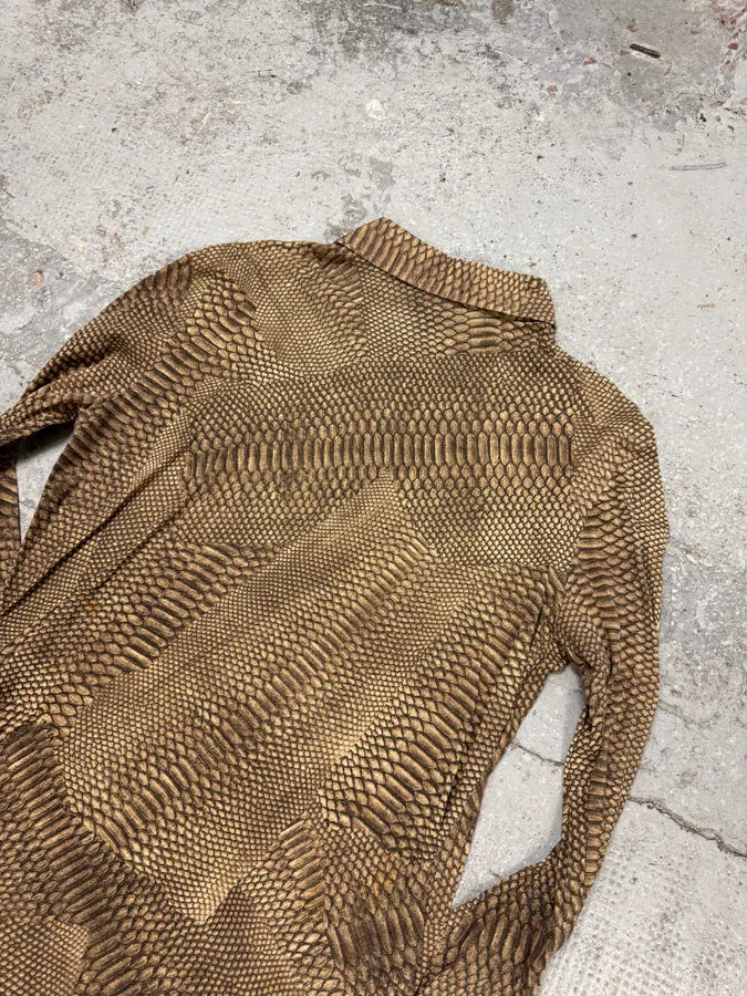 2000s Cavalli Python Skin Effect Shirt tuLSkjC 5