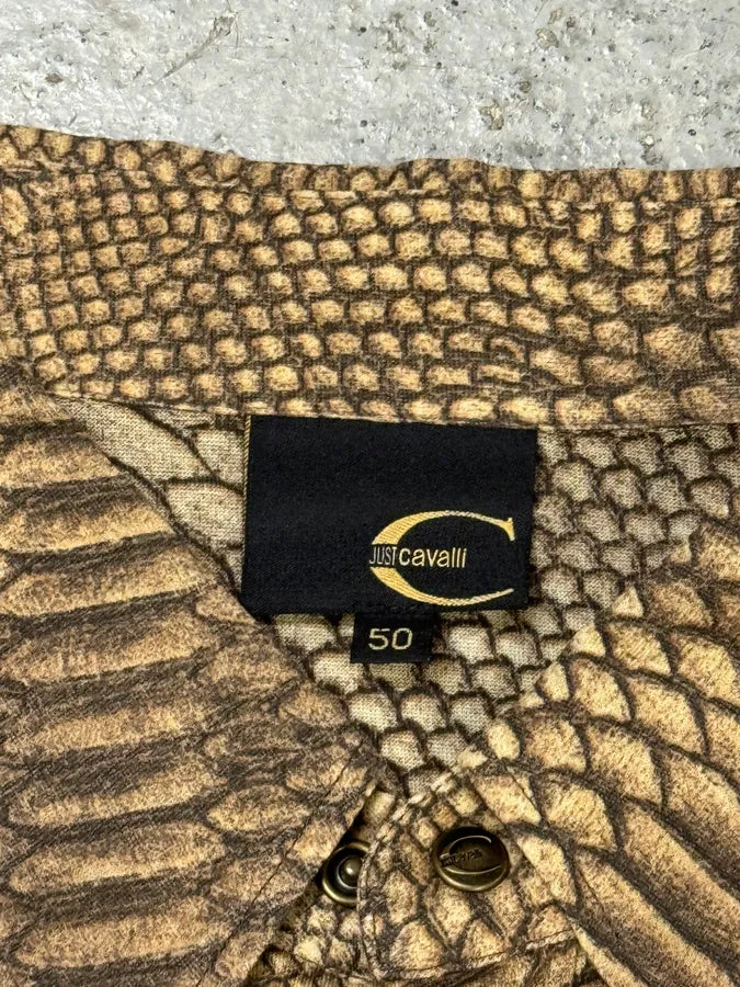 2000s Cavalli Python Skin Effect Shirt tuLSkjC 6