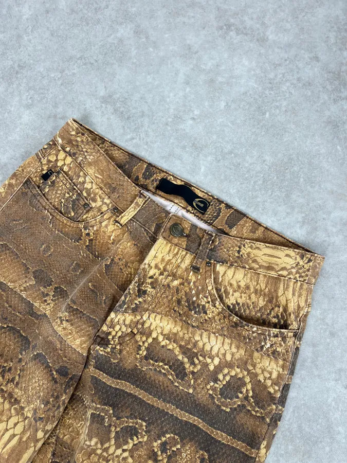 2000s Cavalli Python Snake Brown Pants NjgeSbQ 6