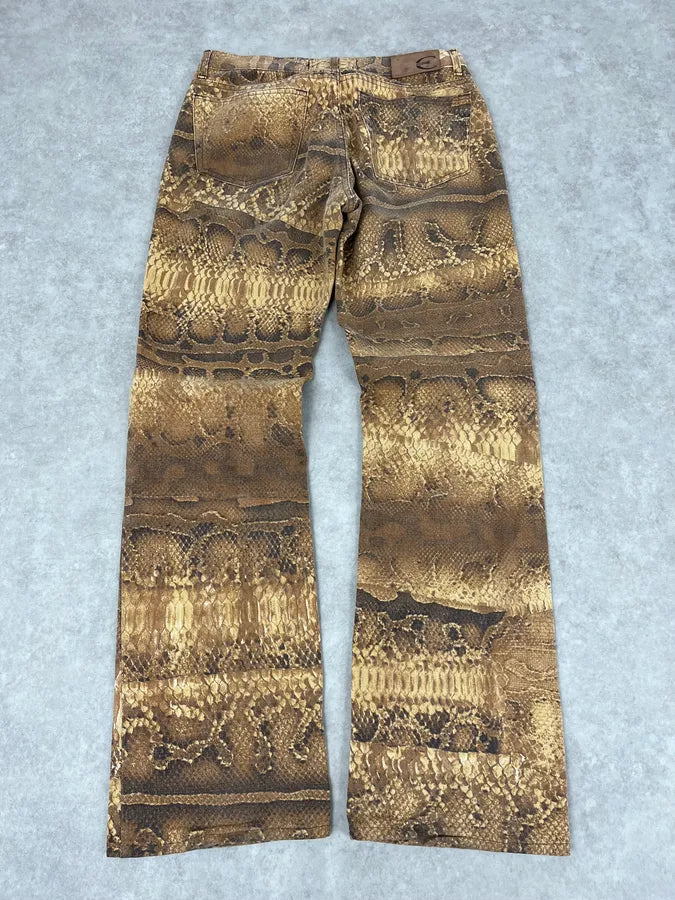 2000s Cavalli Python Snake Brown Pants NjgeSbQ 4
