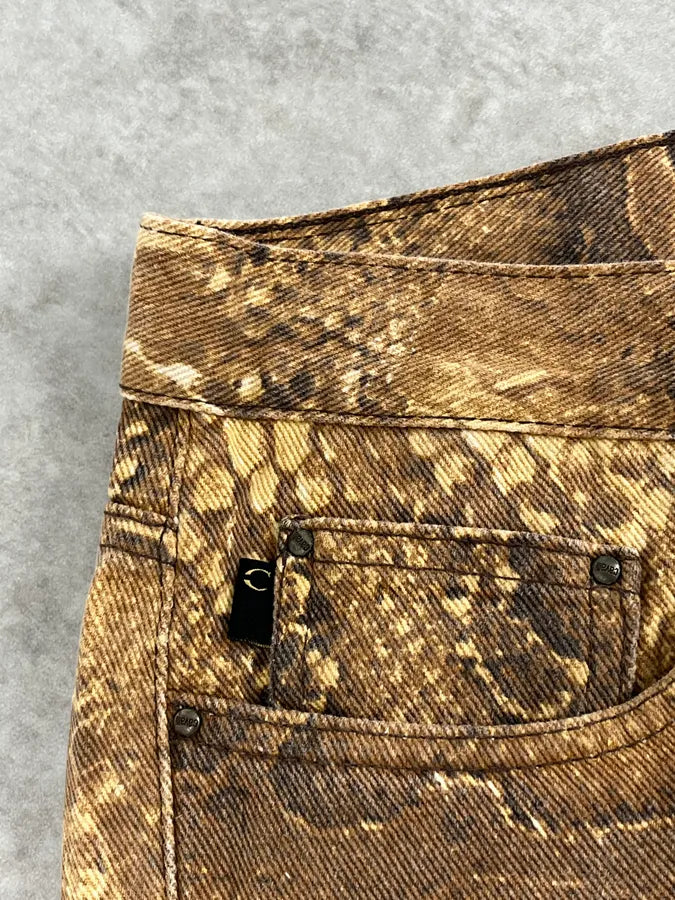 2000s Cavalli Python Snake Brown Pants NjgeSbQ 8