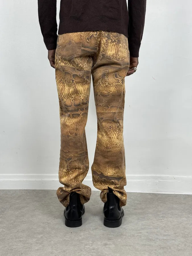 2000s Cavalli Python Snake Brown Pants NjgeSbQ 2