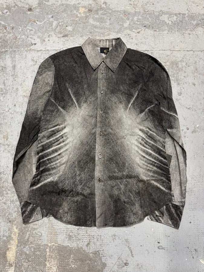 2000s Cavalli Raw Brutal Grey Shirt LvmcTEc 0