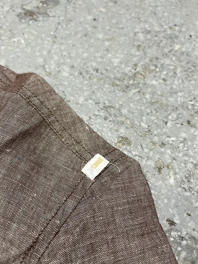 2000s Cavalli Raw Grey Leopard Scars Shirt (S/M) qbmHTvY 4