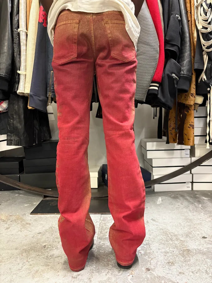2000s Cavalli Red & Gold Pants CWAUdLr 4