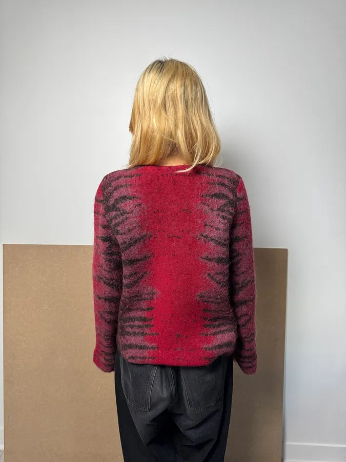 2000s Cavalli Red Evil Zebra Cardigan zOHIlgO 3