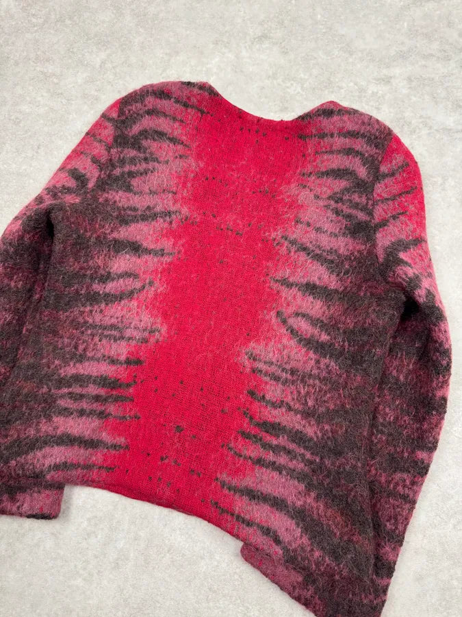 2000s Cavalli Red Evil Zebra Cardigan zOHIlgO 7