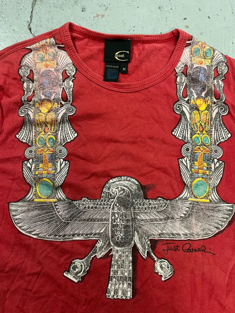 SS2008 Cavalli Red Indian T-Shirt Ovmjsro 3