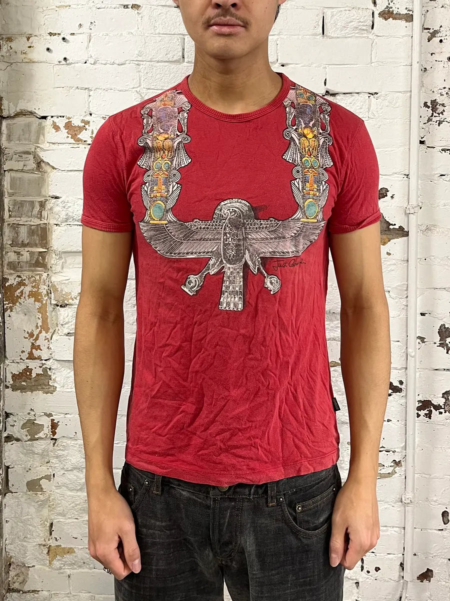 SS2008 Cavalli Red Indian T-Shirt Ovmjsro 1