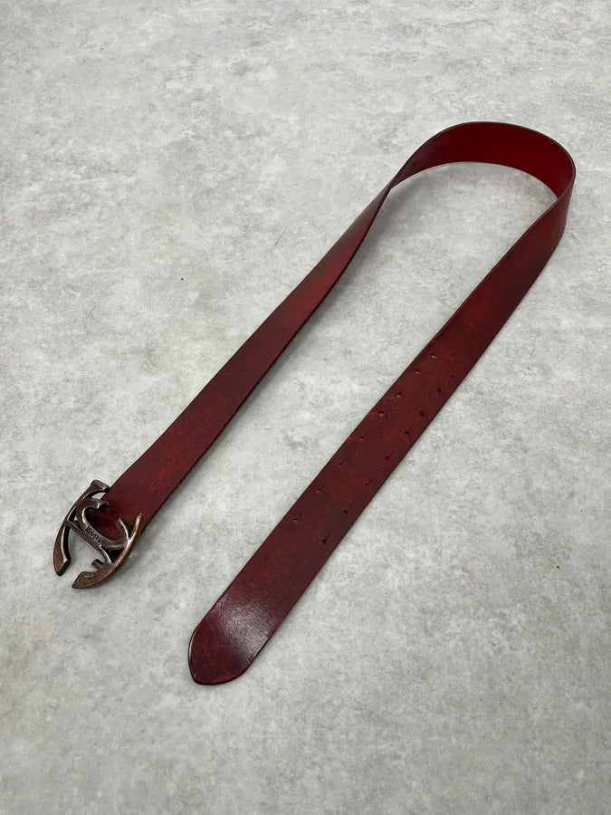 2000s Cavalli Red Leather Belt bYfkkPz 2