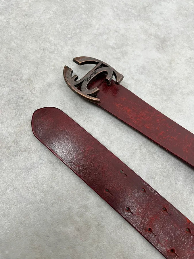 2000s Cavalli Red Leather Belt bYfkkPz 4