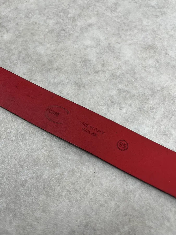 2000s Cavalli Red Leather Belt bYfkkPz 7