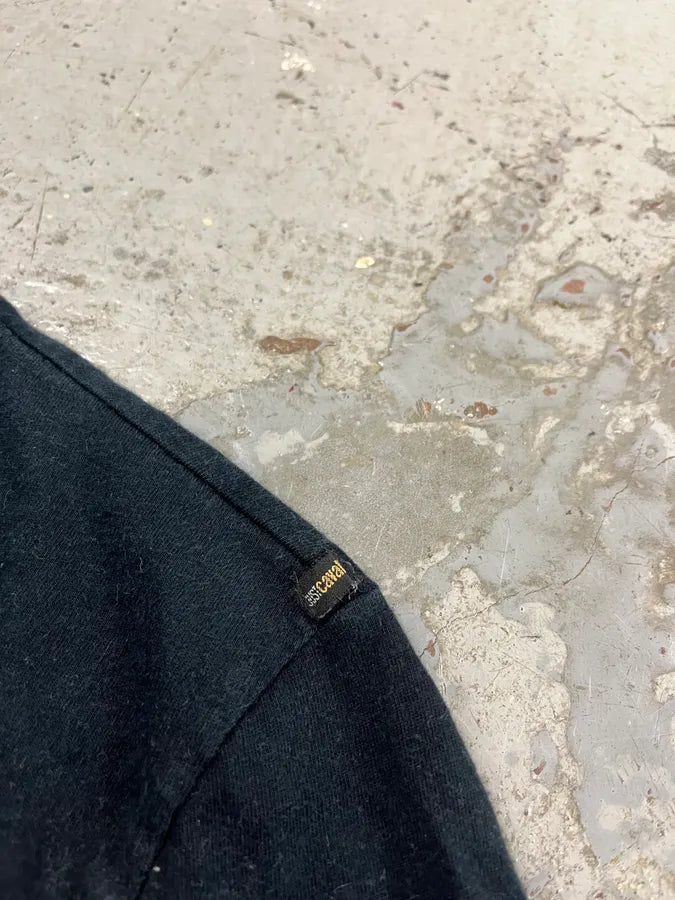 2000s Cavalli Red Snake Black T-Shirt kvhetsS 5