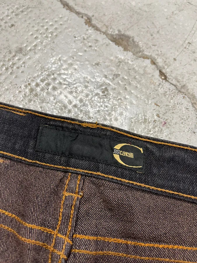 2000s Cavalli Red Tiger Black Black Jeans EShJbnh 10