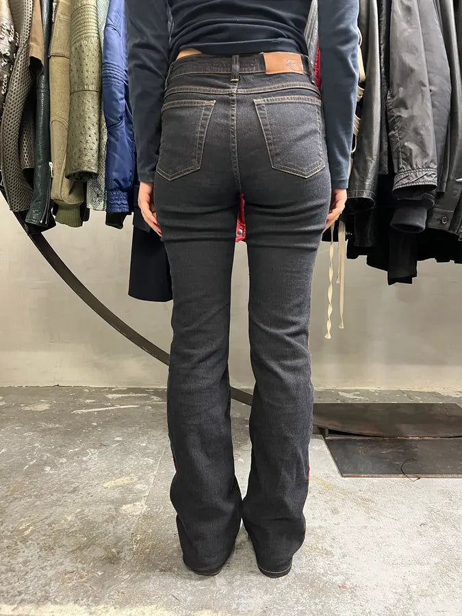 2000s Cavalli Red Tiger Black Black Jeans EShJbnh 3