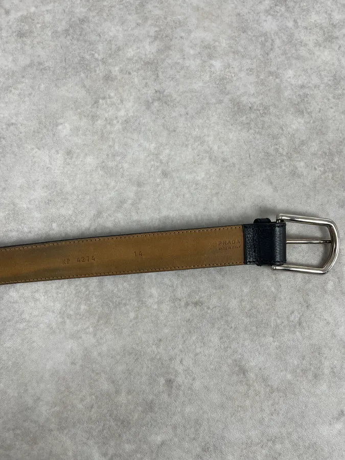 Prada Black Leather Belt MKtYoKq 5