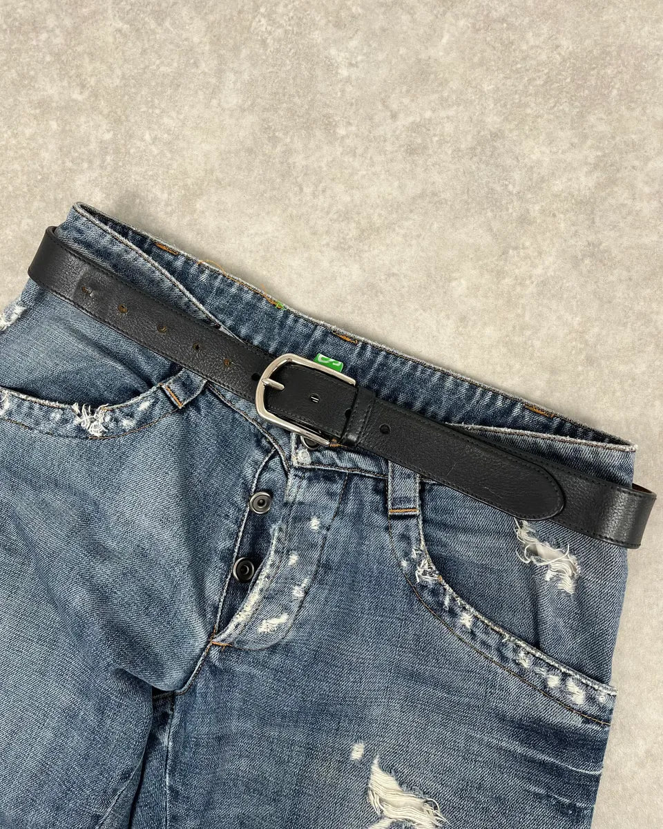 Prada Black Leather Belt MKtYoKq 0