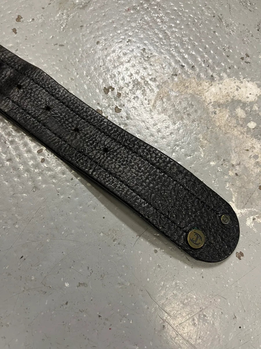 2000s Cavalli Royal Buckle Black Leather Belt (OS) dWEhgrX 4