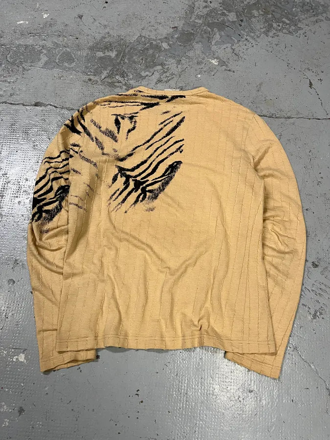 2000s Cavalli Safari Savage Creamy Longsleeves zvBpQIf 6