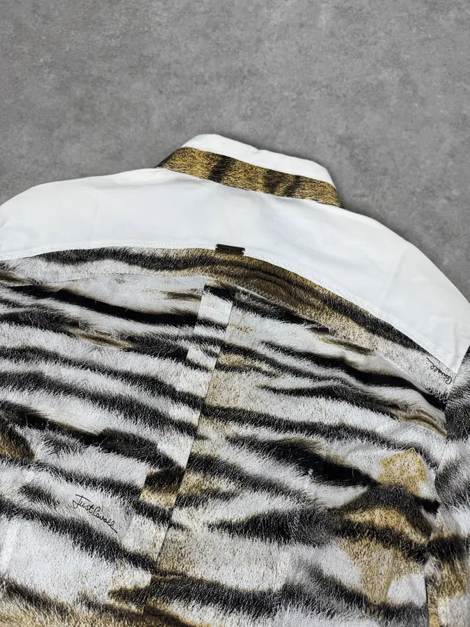 2000s Cavalli Safari White Savage Shirt ZqpoFGl 5