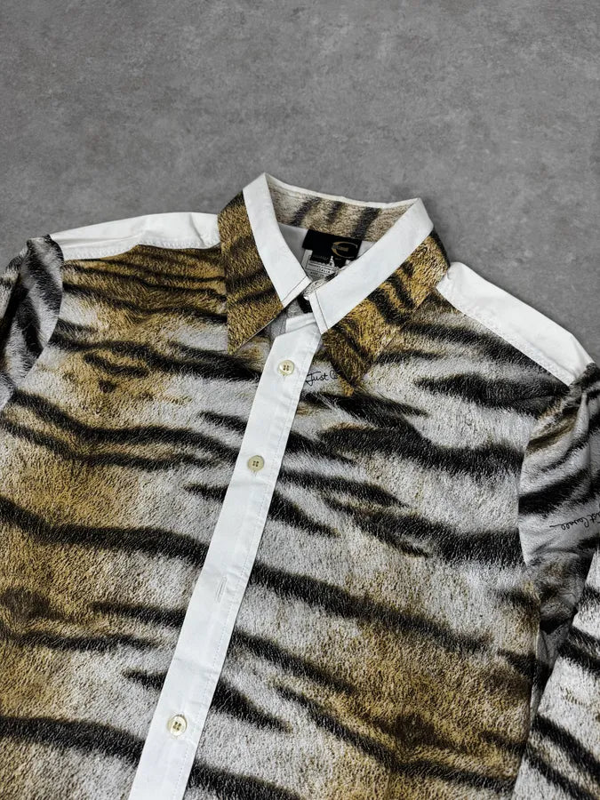 2000s Cavalli Safari White Savage Shirt ZqpoFGl 4
