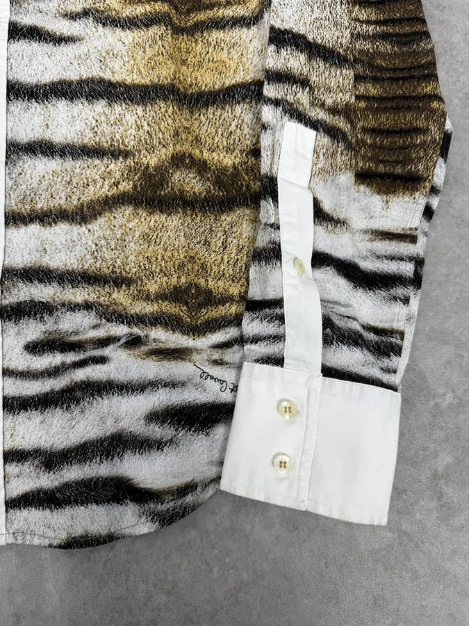 2000s Cavalli Safari White Savage Shirt ZqpoFGl 7