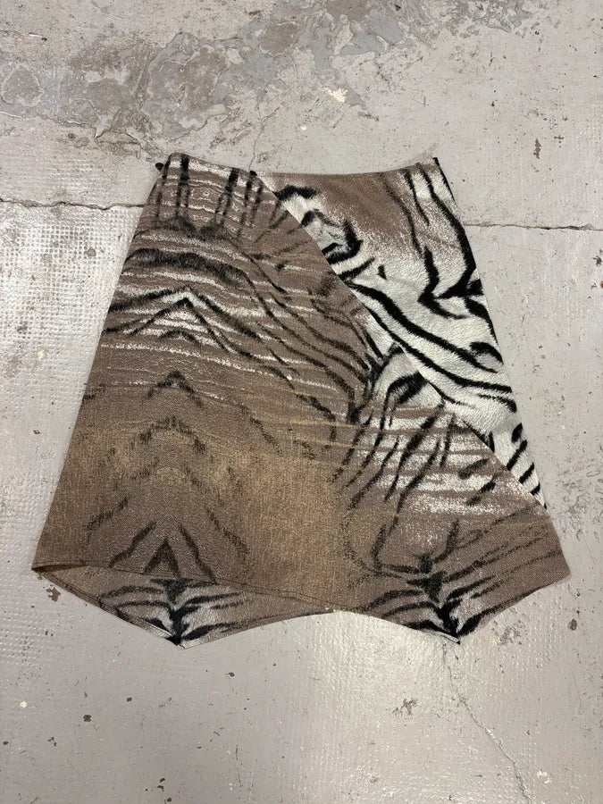 2000s Cavalli Safari Zebra Black & White Skirt TdBkenC 6