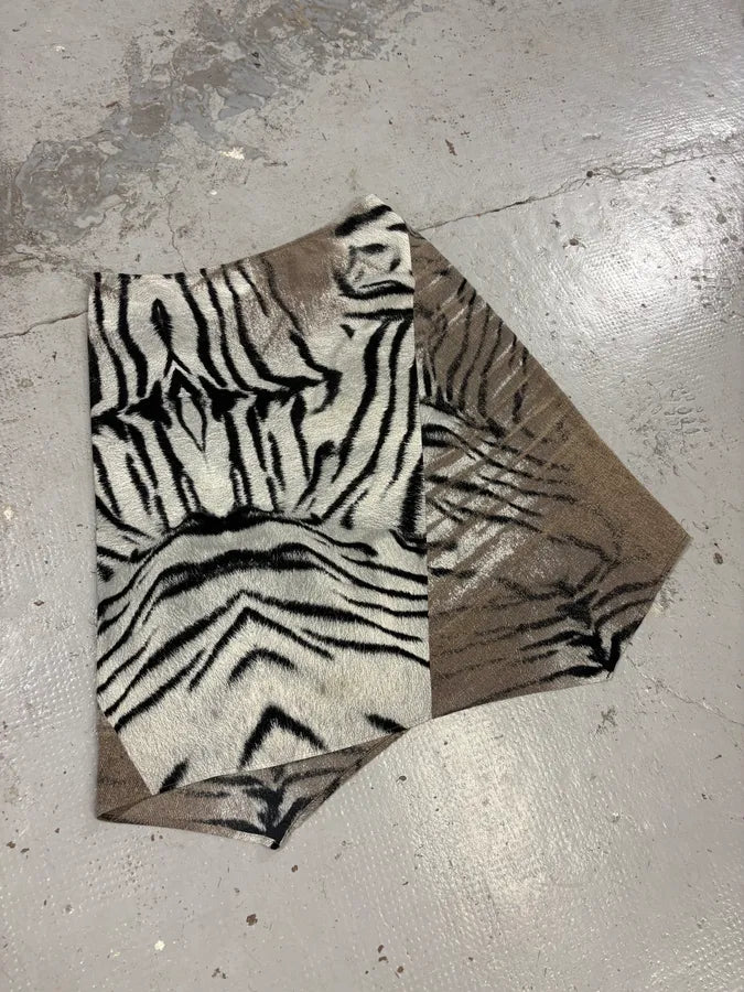 2000s Cavalli Safari Zebra Black & White Skirt TdBkenC 4