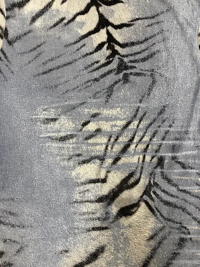 2000s Cavalli Safari Zebra Blue & White T-Shirt zJlVVja 5