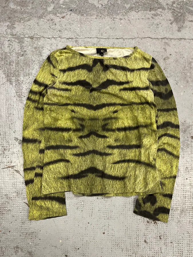 2000s Cavalli Safari Zebra Green Longsleeves nkZHDdF 0
