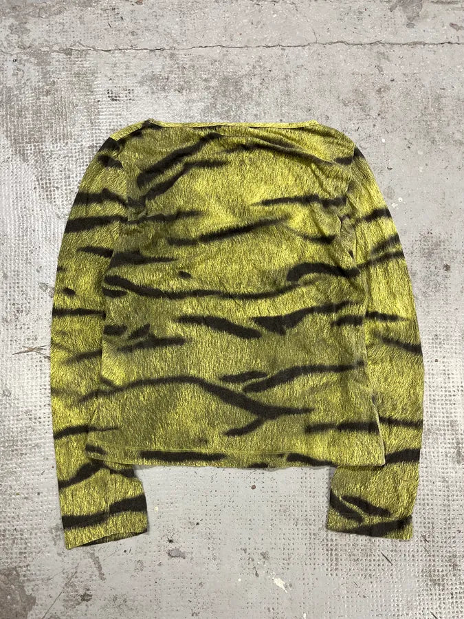 2000s Cavalli Safari Zebra Green Longsleeves nkZHDdF 5