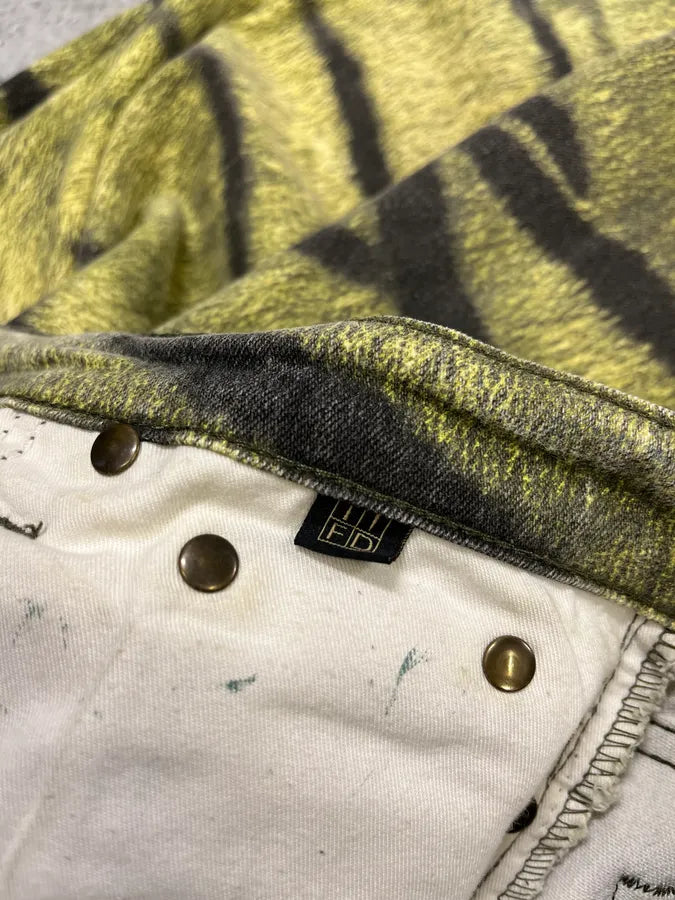 2000s Cavalli Safari Zebra Yellow Pants YheFgUt 11