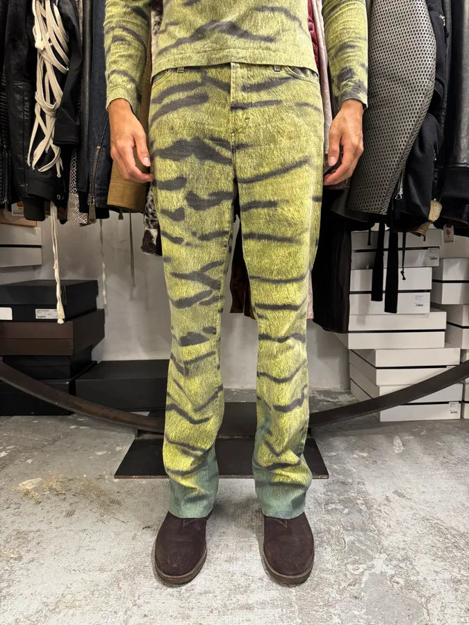 2000s Cavalli Safari Zebra Yellow Pants YheFgUt 2