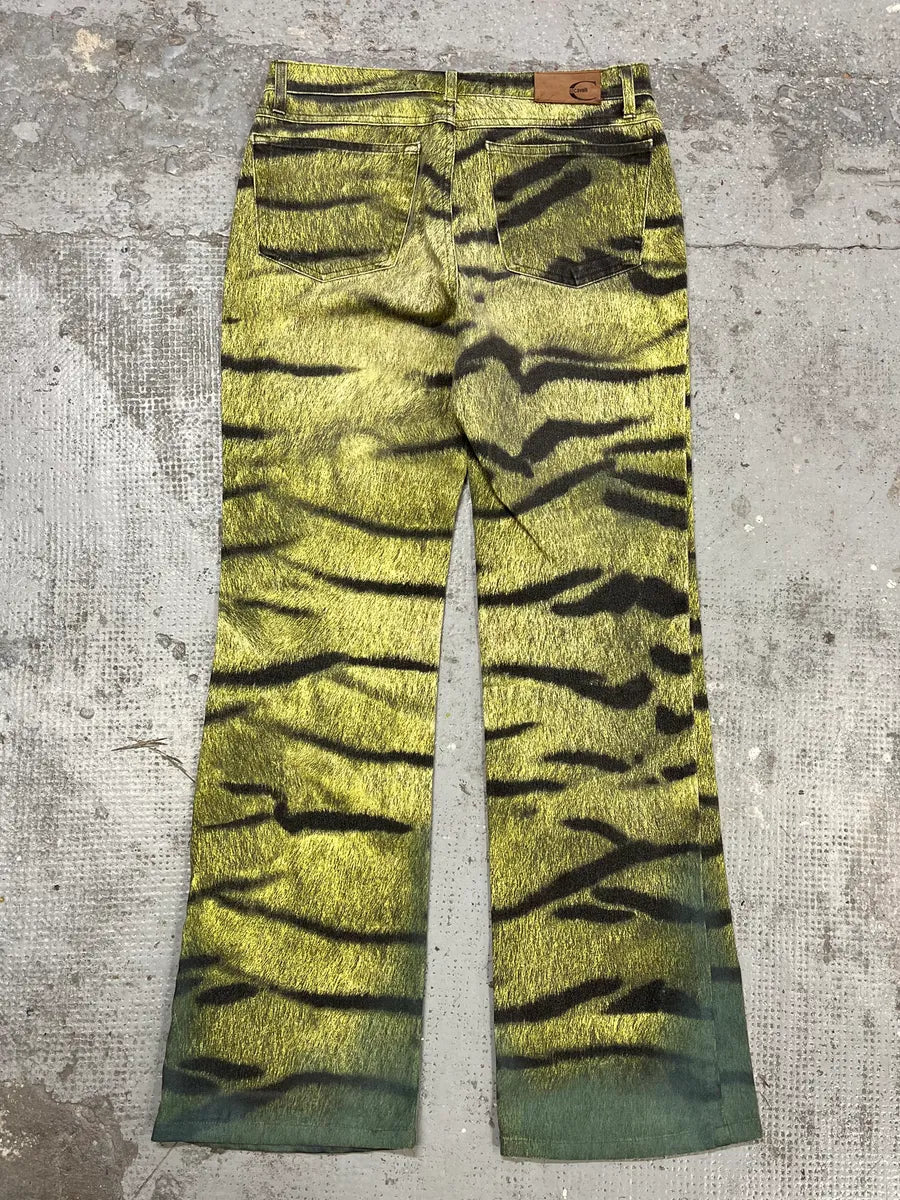 2000s Cavalli Safari Zebra Yellow Pants YheFgUt 5