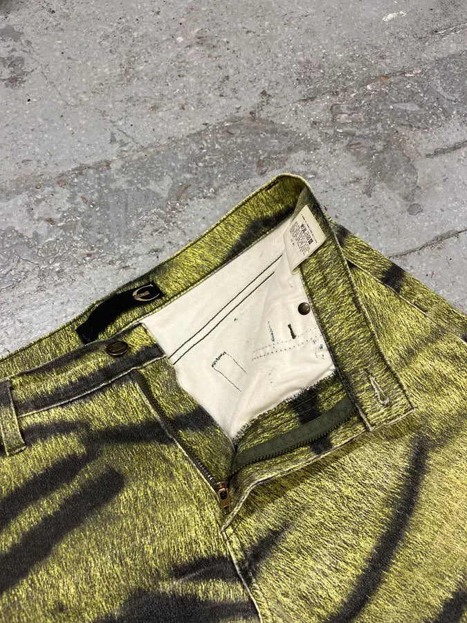 2000s Cavalli Safari Zebra Yellow Pants YheFgUt 8
