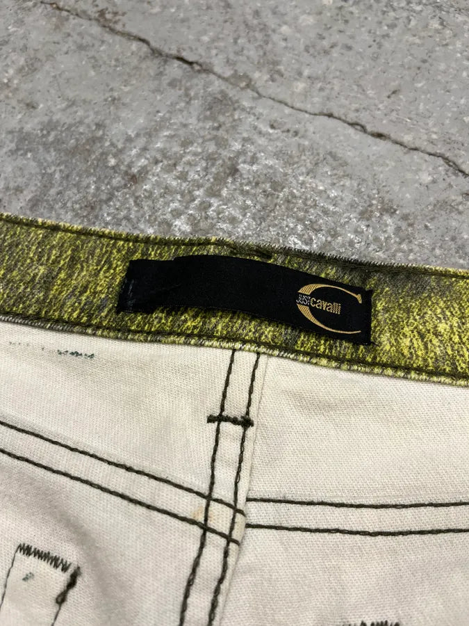 2000s Cavalli Safari Zebra Yellow Pants YheFgUt 9
