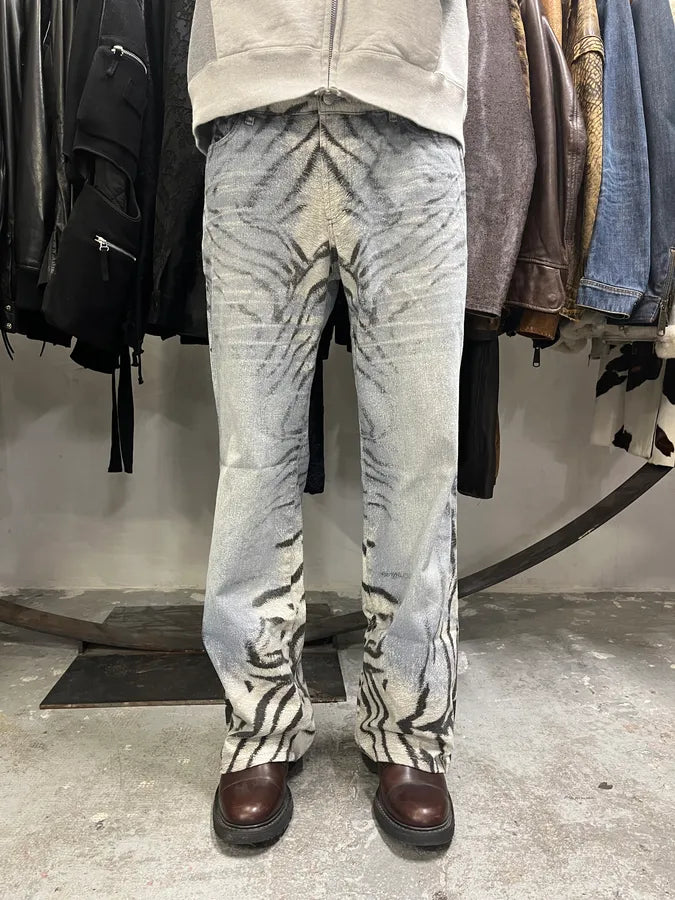2000s Cavalli Savage Safari Blue Pants (M/L) 1